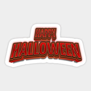 Happy Halloween 3D Modern Bold Text Sticker